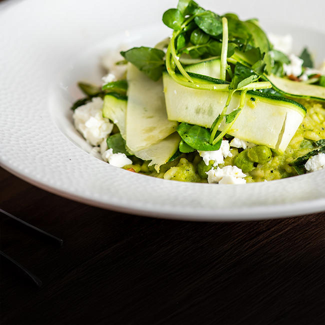 Vegan menu at The Cliff