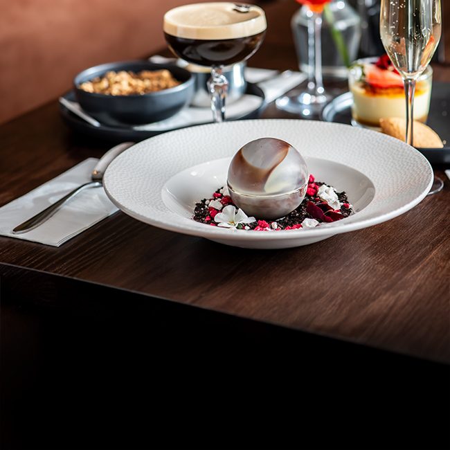 Dessert menu at The Cliff