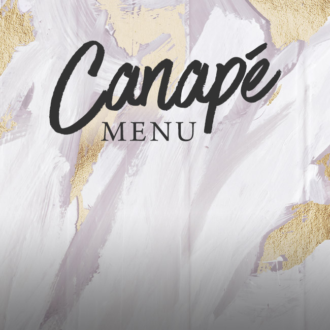 Canapé menu at The Cliff